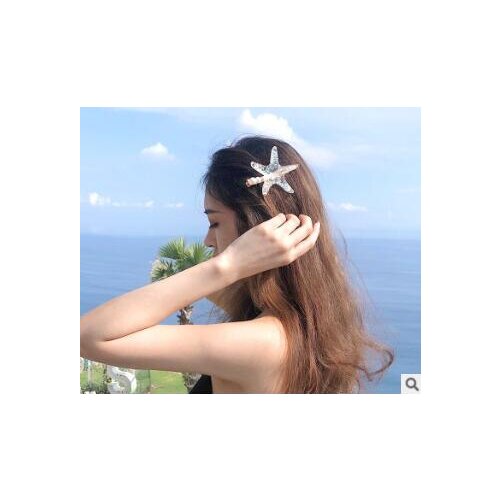 60pcs/lot DIY Simple Multi Crystal Starfish Pearl Hair Clips Take A Holiday Hairpins Hair Styling Tools Accessories HA816