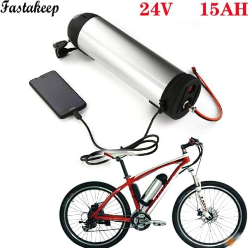 Electric Bike Battery 24V 15AH 10ah 20ah USB Water bottle 18650 li ion Battery 24V 350W 250w E-Bike kettle battery
