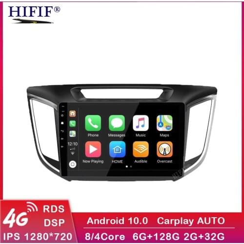 Car Android 10 4G RAM 64G ROM Car Radio Multimedia Player GPS Navigation For hyundai ix25 creta 2015-2018 2din video Playe