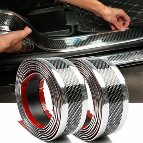 Cars Sticker PVC Parts Protector Scuff Plate Sill Strip Silver Accessories Trucks
