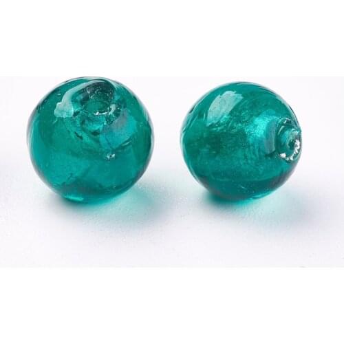 Handmade Lampwork Murano Glass Beads for DIY Jewelry Making Round 10mm Loose Spacer Beads Fit Handmade Bracelets Necklace