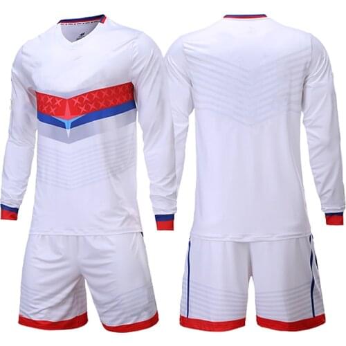 Customized Soccer Jerseys Set Tracksuit Men Long Sleeve Design Name Goalkeeper Uniform Survetement Football Sports Suit