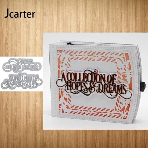 A Collection of Hopes Dream Metal Cutting Dies Shape for Scrapbooking Craft Die Cut Stencil Card Make Mould Sheet Decoration New