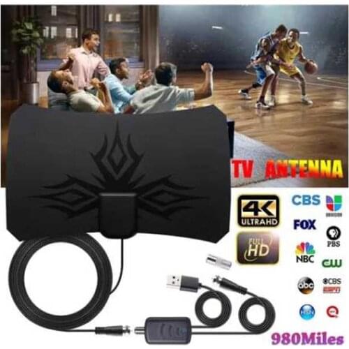 Indoor Versterkte Signaal Booster 80 Mijl Digitale Antenne Tv Isdb-Tb Satellietsignaal Ontvanger AntenneDVB-T2 Hdtv Antenne