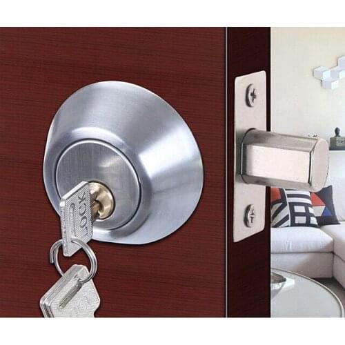 Invisible door lock, single-sided circular closed indoor wooden door, double-sided concealed lock