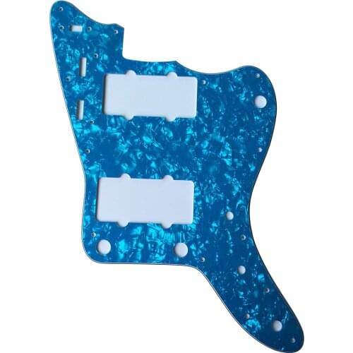Pleroo Custom Guitar pickgaurd Scratch Plate - For Japan Jazzmaster Guitar Pickguard, 4 Ply Blue Pearl