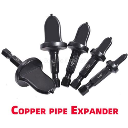 Copper Pipe Drill Bits Flaring Hex Handle Practical Tube Expander Set Accurate Rotary Tool Durable Swaging Air Conditioner Bit