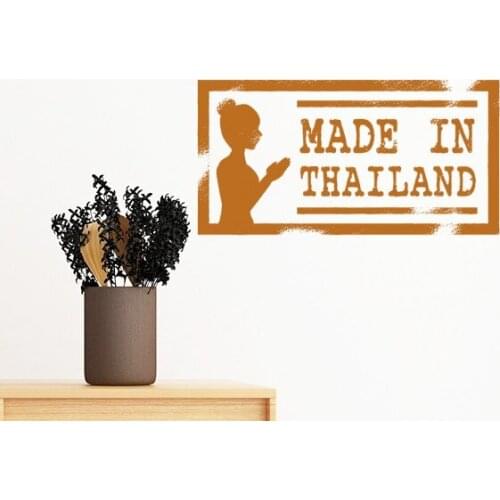 Kingdom of Thailand Thai Traditional Customs Make In Thailand Buddha Wall Sticker Art Decals Mural DIY Wallpaper for Room Decal