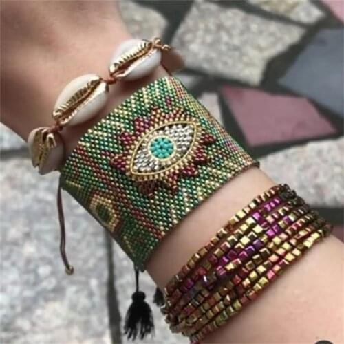 ZHONGVI MIYUKI Bracelet Women Evil Eye Pulseras Mujer Moda 2020 Bohemia Jewelry Turkish Evil Eye Bracelets Handmade Armband Gift