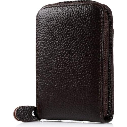 Korean Womens Short Card Case Oil Leather Organ Card Case Vertical Version Practical And Beautiful Ladies Clutch