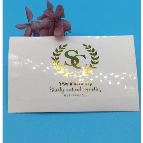 100 Pcs Foil Gold Custom Stickers, Personalized, Eyelashes Package Stickers, Lip Balm Lipstick, Address, Lip Gloss Labels