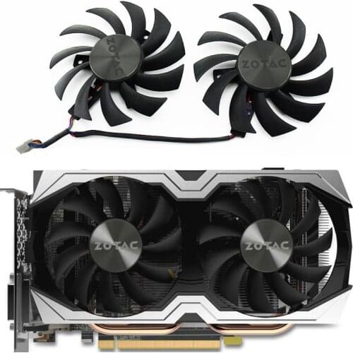 2pcs 75mm 4pin PLD08010S12HH GTX1070 MINI GPU FAN For ZOTAC GeForce GTX 1070 Mini Cooling Fans