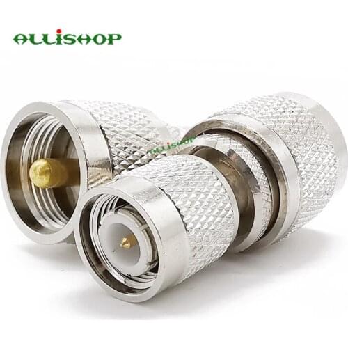 2Pcs TNC Male to UHF PL-259 PL259 Male RF Coaxial Adapter TNC Plug to UHF PL-259 PL259 Plug Coax Jack Connector