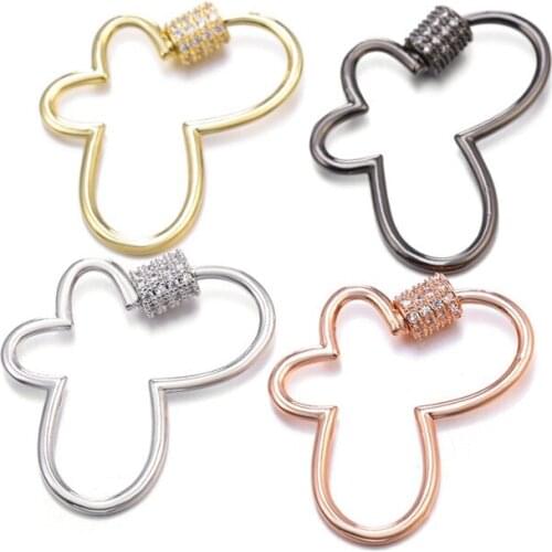 4PCS Butterfly Screw Clasp/Lock, Gold/Rose Gold/GunBlack Plated, For Bracelet Necklace Making, Jewelry