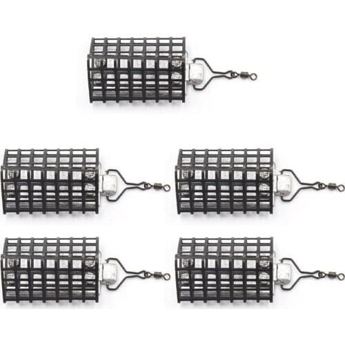 5x Triangle Bait Fishing Trap Basket Feeder Holder Cage Fishing Lure Tackle Carp Fishing Lure Cage Fishing Accessory Bait Cage