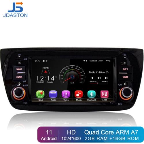 JDASTON Android 10.0 1 Din Car Radio For FIAT DOBLO Opel Combo Tour 2010-2014 Car Multimedia Player GPS Navigation Stereo Wifi