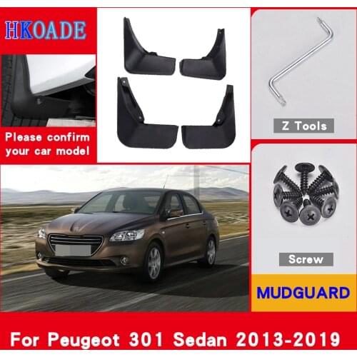 Car Fender Mud Flaps For Peugeot 301 2013-2019 Mudguards Splash Guards Fender Mudflaps Car Fender Accessories Car Fender