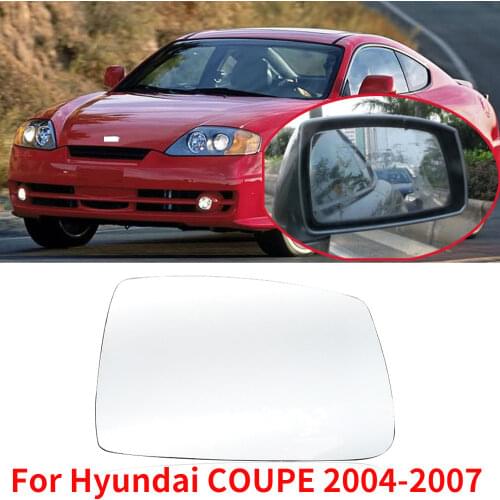 CAPQX For Hyundai COUPE 2004 2005 2006 2007 With heating or no Side Rearview Mirror Glass Rear view Mirror White Lens