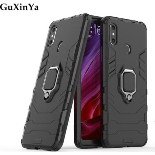 Guxinya Phone Cases For Xiaomi Mi Max 3 Cases Luxury Armor Magnetic Ring Cover For Mi Max 3 Capa 6.9" For Xiaomi Mi Max 3 Shells