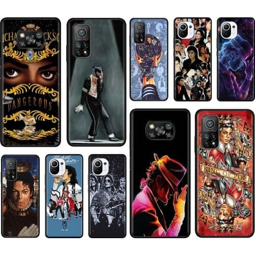 Mobile Phone Case For Xiaomi Mi Poco X3 NFC 10T Pro 5G M3 11 Note 10 Lite Black Shell 9T Cushion Cover MJ Michael jacksons King
