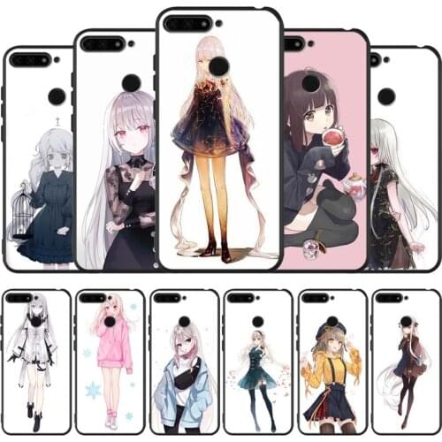 Anime Girl black Silicone Phone Case For honor 30 20 Pro 8 8X 9 10 20 Lite Mate 10 20 30 Lite Pro cover