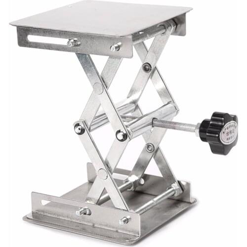 4x4" Scientific Lab Jack Stainless Steel Lifting Platform Stand Rack Scissor Lifter High Quality
