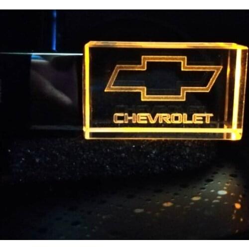 64GB usb2.0 metal crystal Chevrolet car key model USB Flash Drive 4GB 8GB 16GB 32GB precious stone pen drive Logo Custom gift