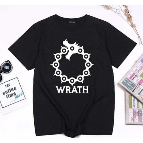 Anime The Seven Deadly Sins Men T-shirt Nanatsu No Taizai Tee Casual Meliodas Dragons Sin of Wrath Harajuku Camisetas Hombre