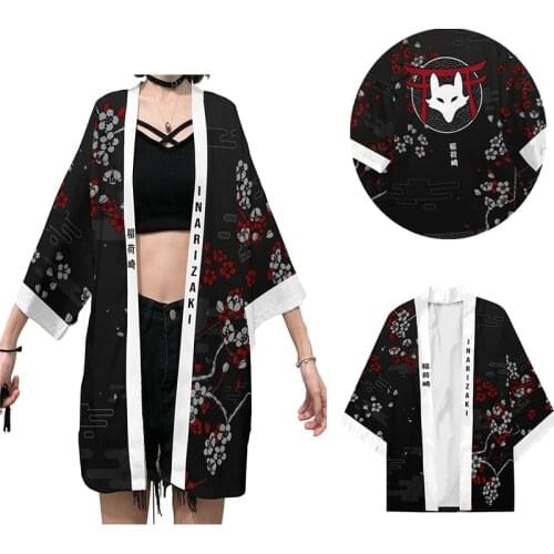 Haikyuu!! Cosplay Costume Cloak Anime Nekoma High School Printing Tops Volley Ball Team Kenma Kozume Coats Kuroo Tetsurou Kimono