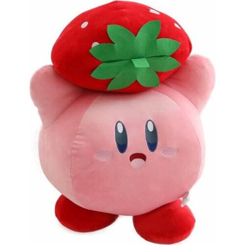 Kawaii Kirby Anime Plush Toys 30Cm Strawberry Kitchen The Second Dimension of Doll Animation Cartoon Doll