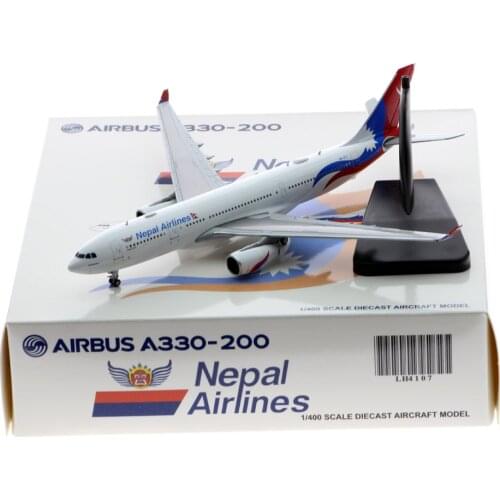 1:400 Alloy Collectible Plane Gift JC Wings LH4107 Nepal Airlines Airbus A330-200 Diecast Aircraft Jet Model 9N-ALY With Stand