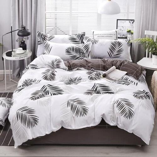 J Black Leaves duvet cover Pillowcase 3pcs 220x240 /200x200 /175x220,single double queen king size,quilt covers ,bedding set