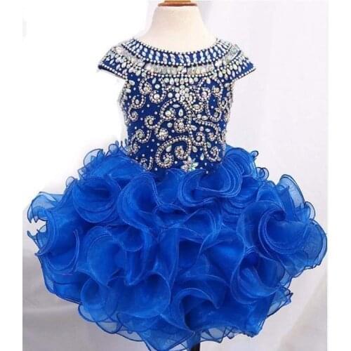 Beautiful Toddler Birthday Party Dress Puffy Organza Kids Ceremony Clothes Photoshoot 9M-14Y