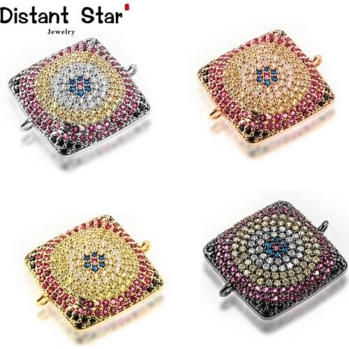 0.7*0.9in Premium Diy Jewelry Bracelet Necklace making Brass Zirconia Bracelet Connector jewelry bracelet accessiroes wholesale