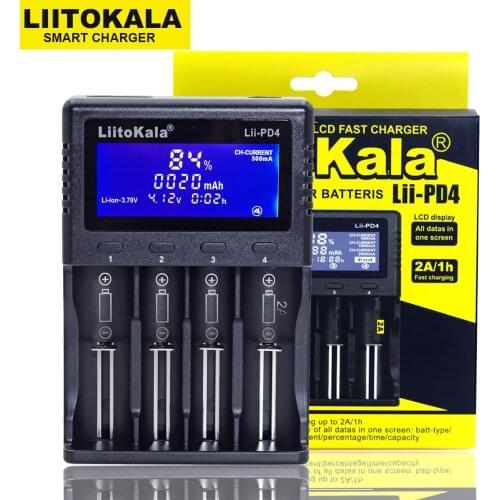 Liitokala Lii-PD4 Lii-PL4 Lii-202 Lii-402 Lii-500S LCD 3.7V 21700 18650 26650 10440 18350 1.2V AA/AAA lithium battery charger