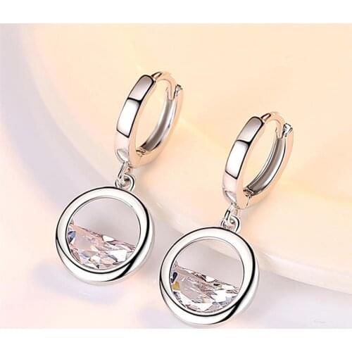 Fashion Rhinestone Earrings Fashion Crystal Pierced Earrings Rhinestone Dangle Earrings for Women Wedding Jewelry