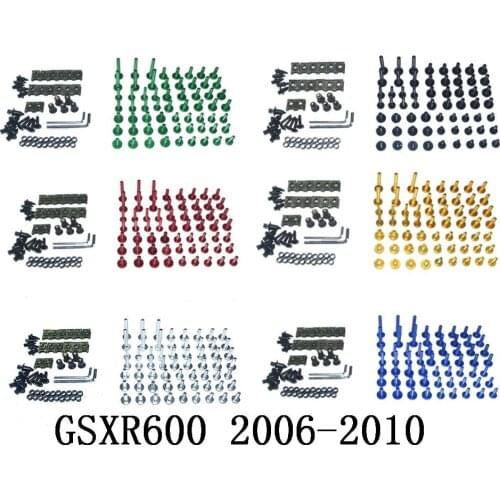 Motorcycle Complete Fairing Bolts Kit Bodywork Screws For Fit Suzuki GSXR600 2006-2010