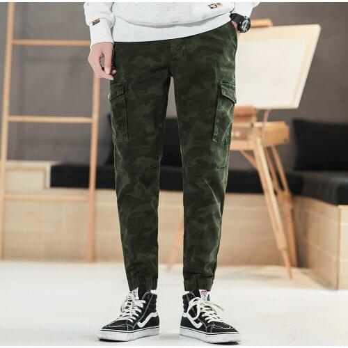 COMLION 2019 New Joggers Men Hot Sale Casual Camouflage Pants Men Quality Cotton Elastic Comfortable Trousers Men Plus Size F53