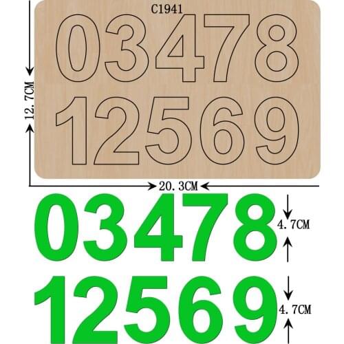 New Arabic numerals Wooden die Scrapbooking C1941 Cutting Dies