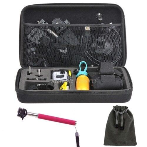 Carry Bag Box Sports Cameras Monopod For SONY Action cam FDR-X1000V/W 4K HDR-AS15 AS20 AS30V AS100V Camera accessories