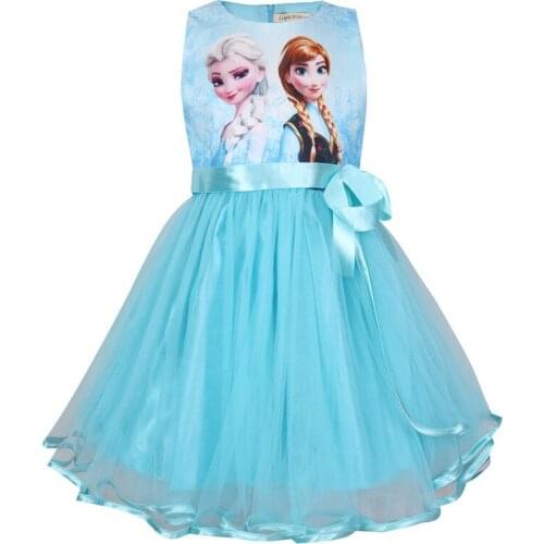 Disney Frozen Girls Princess Dress Lace Elsa Dresses For Girls Birthday Gift Costume Christmas Present Dress Children Clothing