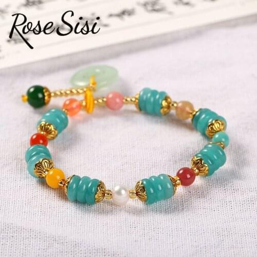 Синие браслеты Rose sisi China At AliExpress
