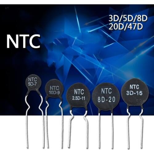 10pcs Thermal Resistor NTC 5D-11 10D-9 10D-11 47D-15 10D-20 10D-13 8D-11 10D-15 5D-15 10D-7 MF11-103 10D-25 8D-20 20D-20 5D-9