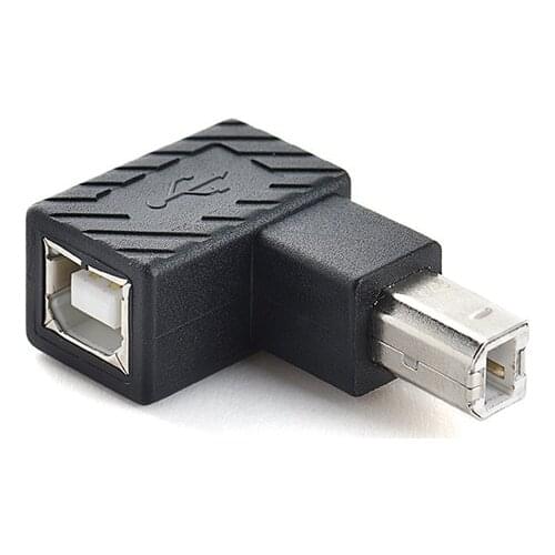 USB 2.0 Type B Print Adapter 90 Degree Up Down Left Right Angle Plug Extender Jack Male To Female Converter for Printer Scanner