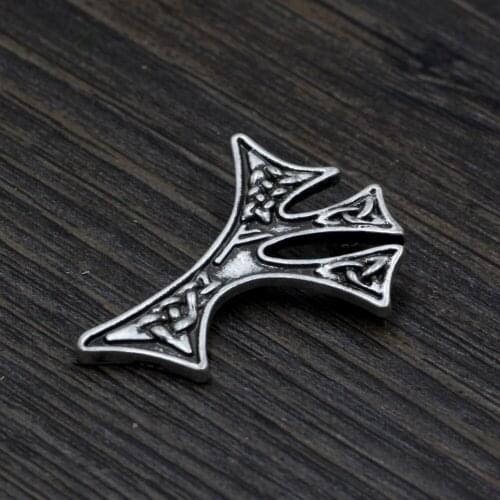 Youe shone Viking Rune Feha Pendant Necklace Pagan Norse Rune Amulet Possession Pendant Necklace
