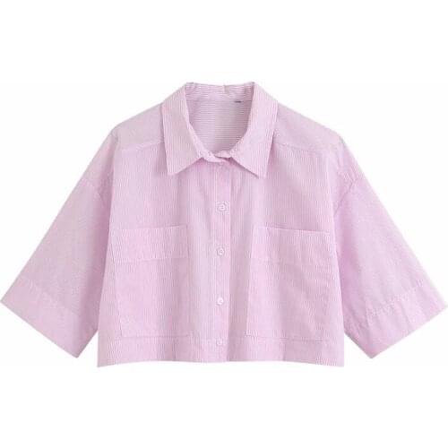 ZXQJ Pink Blouses