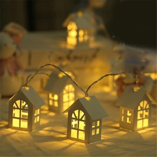 1.5M 10pc LED Christmas Tree House Fairy Light Led String Wedding Natal Garland Christmas Decoration For Home Happy 250gE