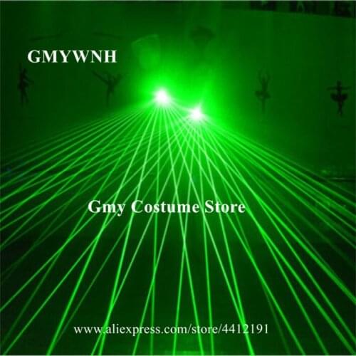 M47 Green light 2pcs laser heads gloves laser man show projector green beams dj led gloves party wears performance costume dance