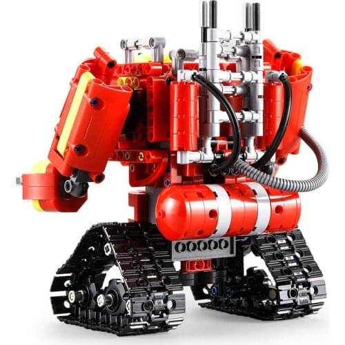 [2 In 1] C51048 Fearless Finley Remote Control Car Deformation Robot Fighting Building Blocks Toys Boys Gift