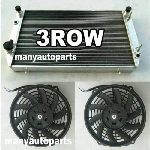 3row Aluminum Radiator + Fans FOR JAGUAR XJS XJ12 V12 5.3L 6.0L 1976-1996 2+2 Coupe XJ-S XJ-12 AT/MT 81 82 91 92 95